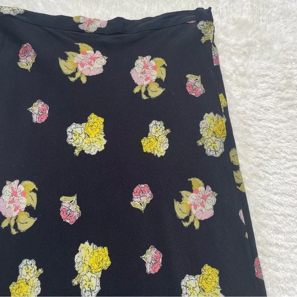 Free people Kendall black, pink, yellow floral midi skirt - Picture 3 of 6